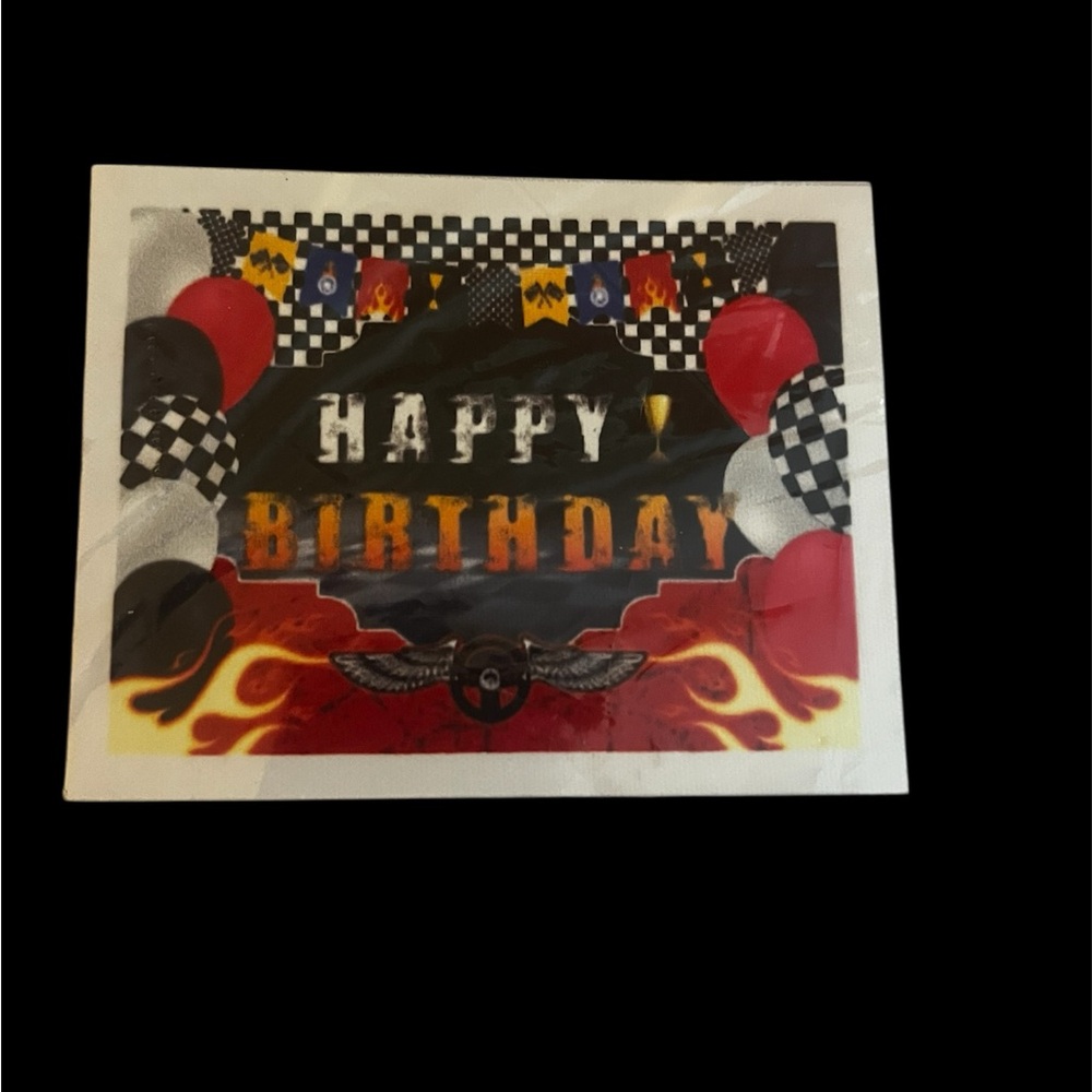 Car Racing Happy Birthday Wall Banner